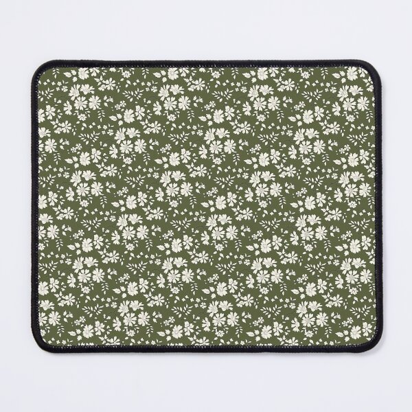 Item preview, green and white floral print fabric designed and sold by Yonacreation.