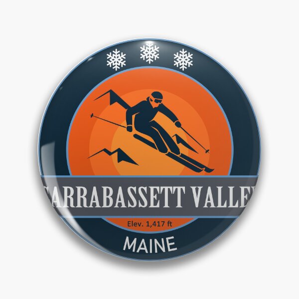 Item preview, Carrabassett Valley Maine Skiing Badge designed and sold by Wanderful-roads.