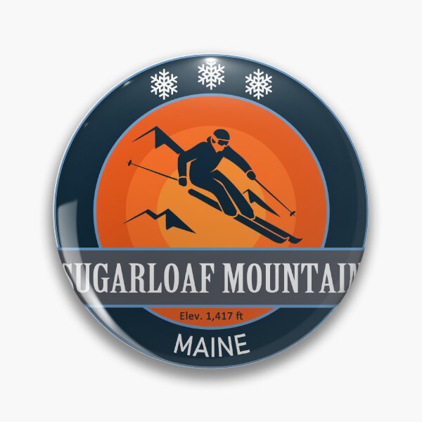 Item preview, Sugarloaf Mountain Maine Skiing Badge designed and sold by Wanderful-roads.