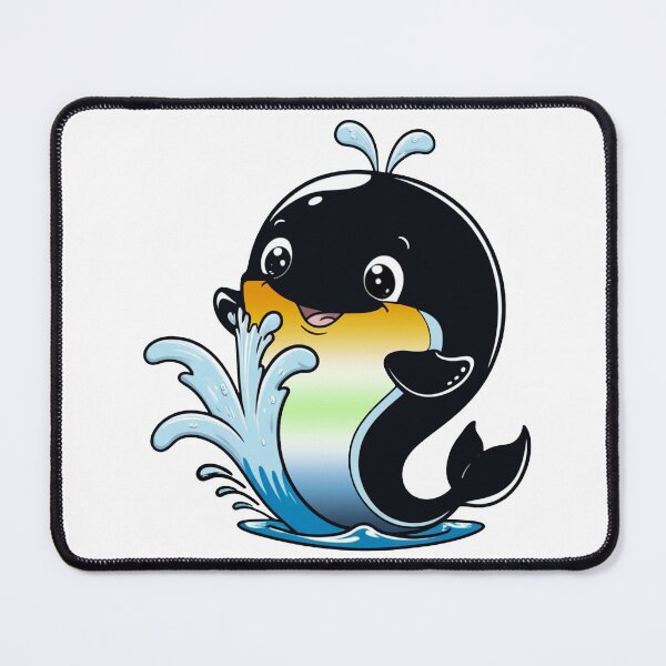Item preview, Kawaii AroAce Agender Whale - AroAce Agender Pride Design designed and sold by Travelslightly.