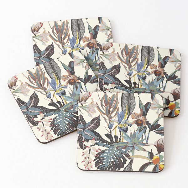Item preview, Beautiful vintage Floral pattern in the many kind of flowers, palm leaves. designed and sold by MatyKotiv.