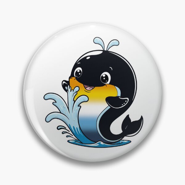 Item preview, Kawaii AroAce Whale - AroAce Pride Design designed and sold by Travelslightly.