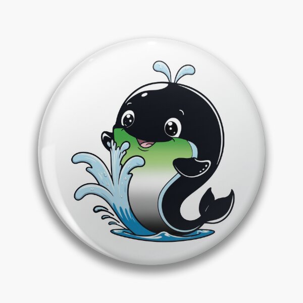 Item preview, Kawaii Aromantic Whale - Aromantic Pride Design designed and sold by Travelslightly.