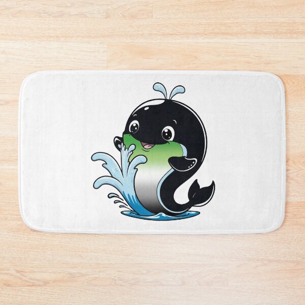 Item preview, Kawaii Aromantic Whale - Aromantic Pride Design designed and sold by Travelslightly.
