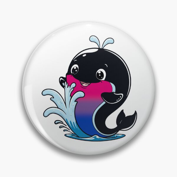 Item preview, Kawaii Bisexual Whale - Bi Pride Design designed and sold by Travelslightly.
