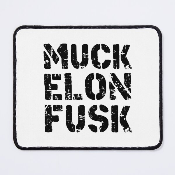 Item preview, muck elon fusk fuck elon musk, muck fusk, no elon, muck elon fusk, tesla bumper decal black designed and sold by ramwebroom.