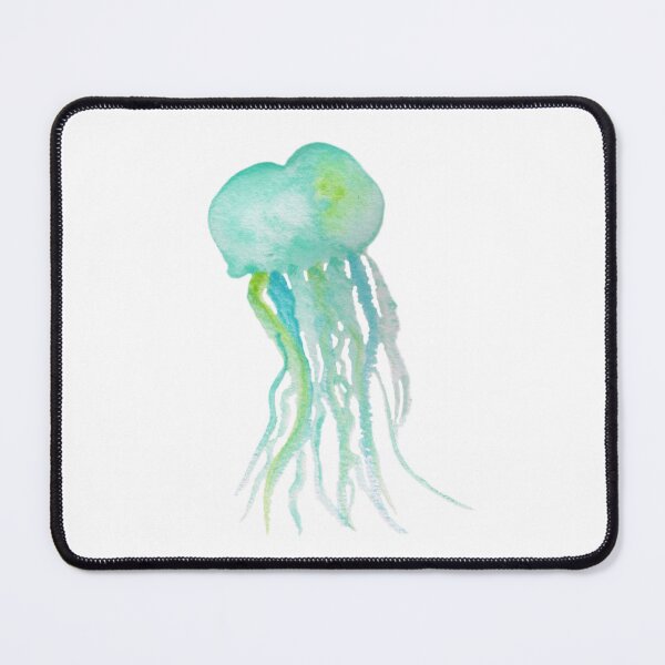 Item preview, Green and blue jellyfish designed and sold by AcornDesign.