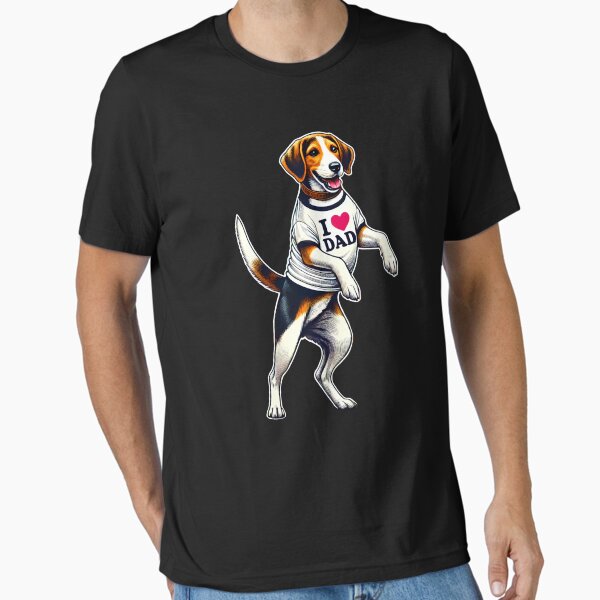 Vista previa del artículo con la obra «Papá Foxhound Americano Amo a Papá Amante del Foxhound Americano», diseñado y vendido por Kimberley King Art  King Art.