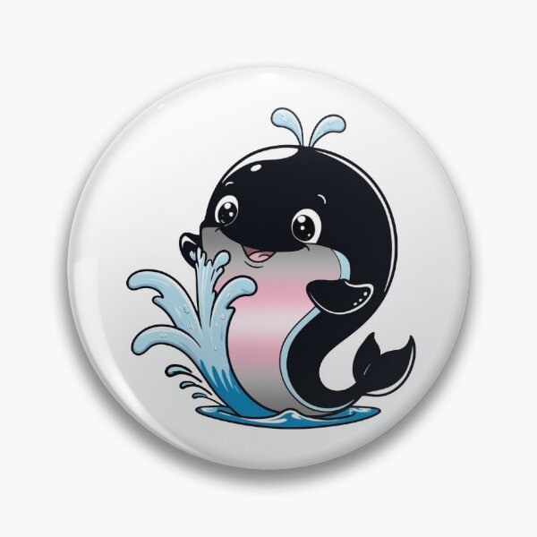 Item preview, Kawaii Demigirl Whale - Demigirl Pride Design designed and sold by Travelslightly.