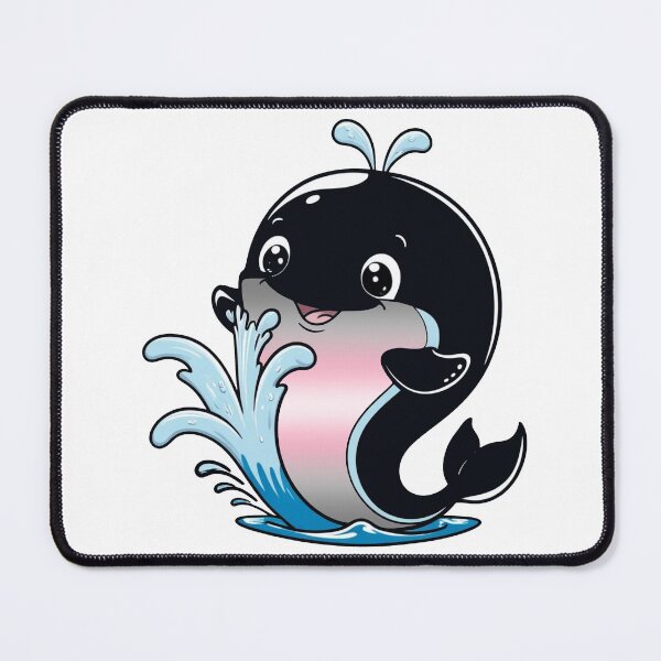 Item preview, Kawaii Demigirl Whale - Demigirl Pride Design designed and sold by Travelslightly.