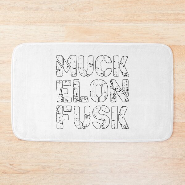 Item preview, muck elon fusk fuck elon musk, muck fusk, no elon, muck elon fusk, tesla bumper decal white designed and sold by ramwebroom.
