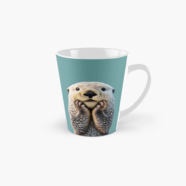 Item preview, Cute Sea Otter on Teal Solid. Minimalist. Coastal. Adorable. designed and sold by kierkegaard.
