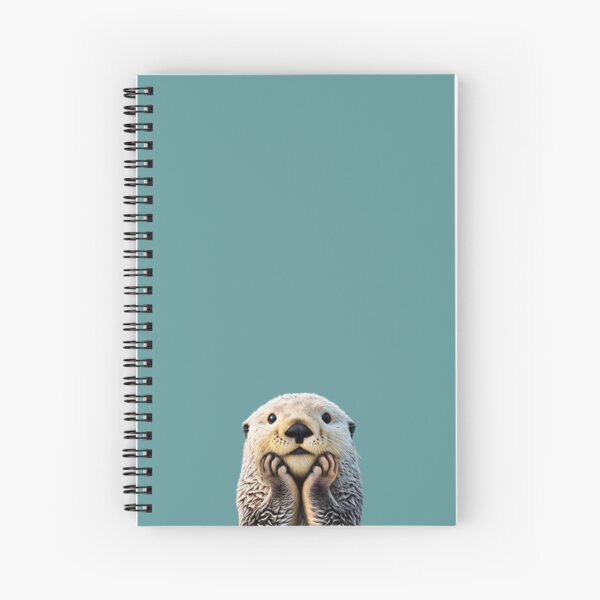 Item preview, Cute Sea Otter on Teal Solid. Minimalist. Coastal. Adorable. designed and sold by kierkegaard.