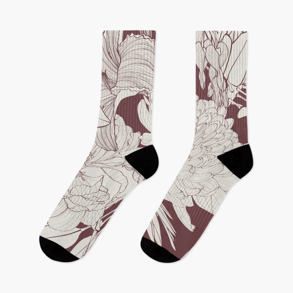 Item preview, Seamless flowers pattern with line garden flowers and plants. designed and sold by MatyKotiv.