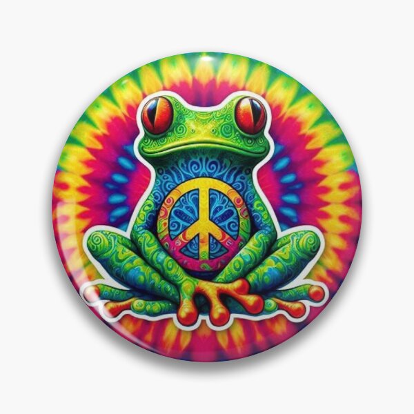 Item preview, Tie-Dye Peace Frog designed and sold by Myra365Art.