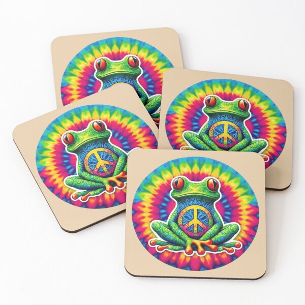 Item preview, Tie-Dye Peace Frog designed and sold by Myra365Art.