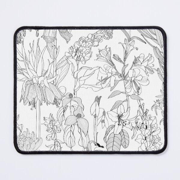 Item preview, Seamless flowers pattern with line garden flowers and plants. designed and sold by MatyKotiv.