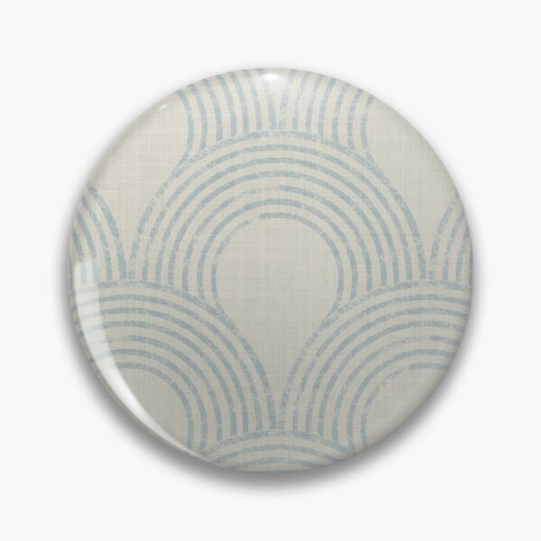 Item preview, Serene harmonious Japandi style geometric scallops linen textured 2c designed and sold by Designsbyluzia.