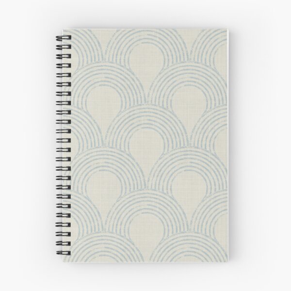 Item preview, Serene harmonious Japandi style geometric scallops linen textured 2c designed and sold by Designsbyluzia.