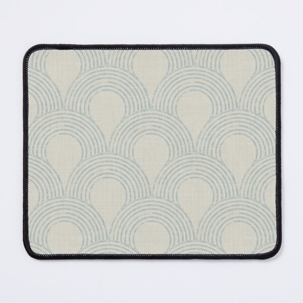 Item preview, Serene harmonious Japandi style geometric scallops linen textured 2c designed and sold by Designsbyluzia.