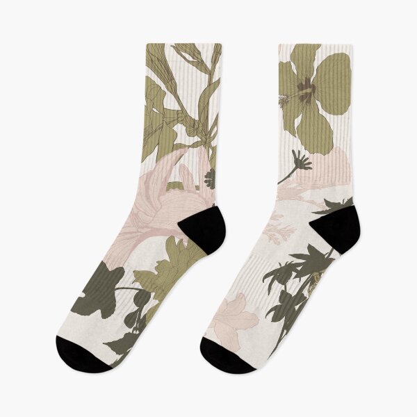 Item preview, Seamless flowers pattern with line garden flowers and plants. Trendy summer line print. designed and sold by MatyKotiv.