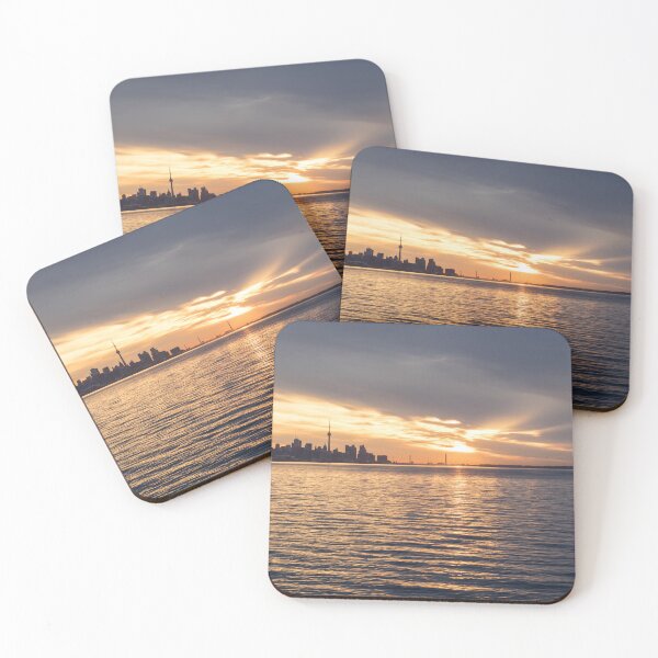 Item preview, Golden Sunpath and God Rays - Downtown Toronto Silhouette designed and sold by Georgia Mizuleva.