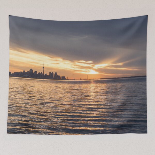 Item preview, Golden Sunpath and God Rays - Downtown Toronto Silhouette designed and sold by Georgia Mizuleva.