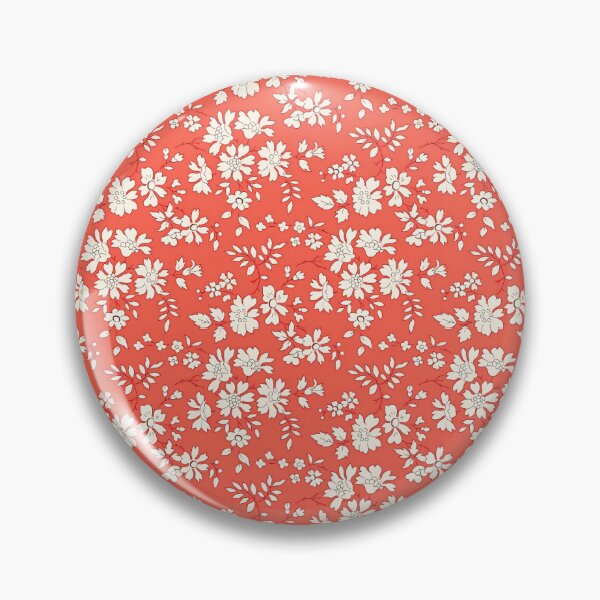 Item preview, fabric features a red and white floral pattern designed and sold by Yonacreation.