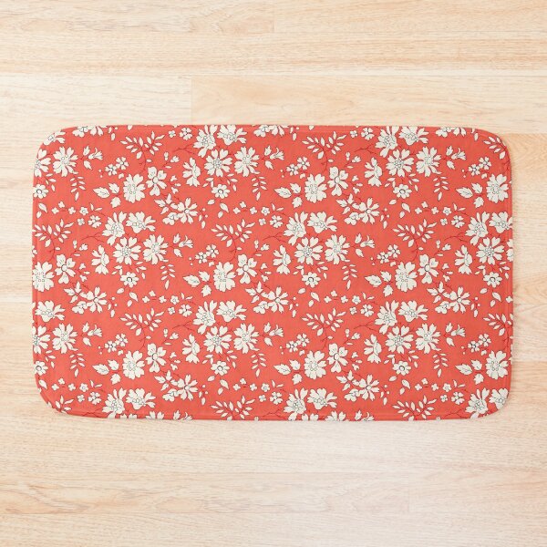 Item preview, fabric features a red and white floral pattern designed and sold by Yonacreation.