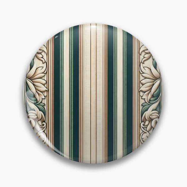 Item preview, Vintage Ornamental Striped Pattern – Elegant Classic Baroque Design designed and sold by LDArtWork.