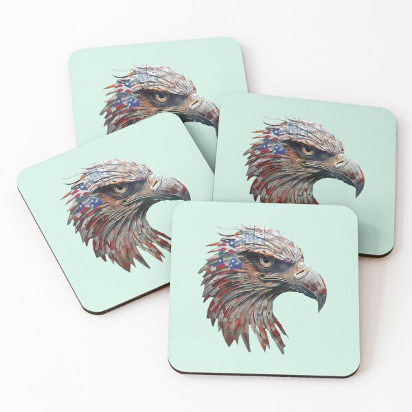 Item preview, Futuristic Cybernetic Eagle Head With Mosaic Texture Details designed and sold by Aise06.