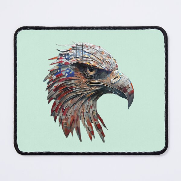 Item preview, Futuristic Cybernetic Eagle Head With Mosaic Texture Details designed and sold by Aise06.