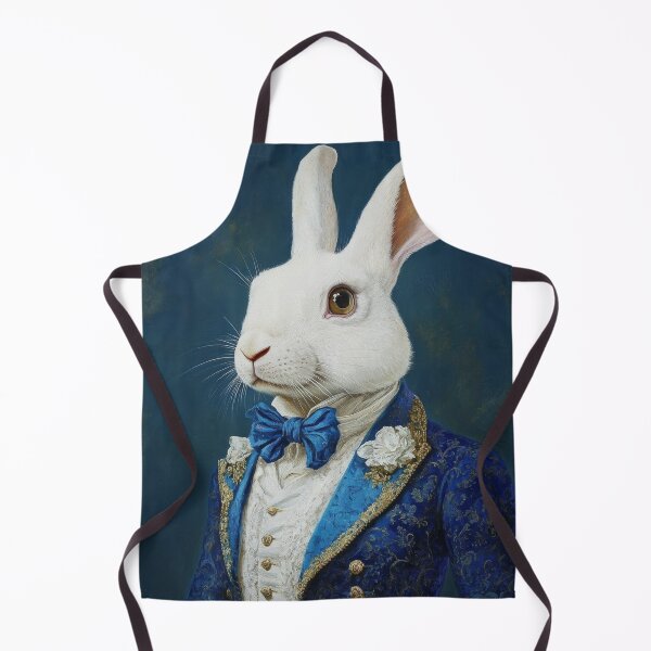 Item preview, A white rabbit in a blue tailcoat designed and sold by Julia Shepeleva.