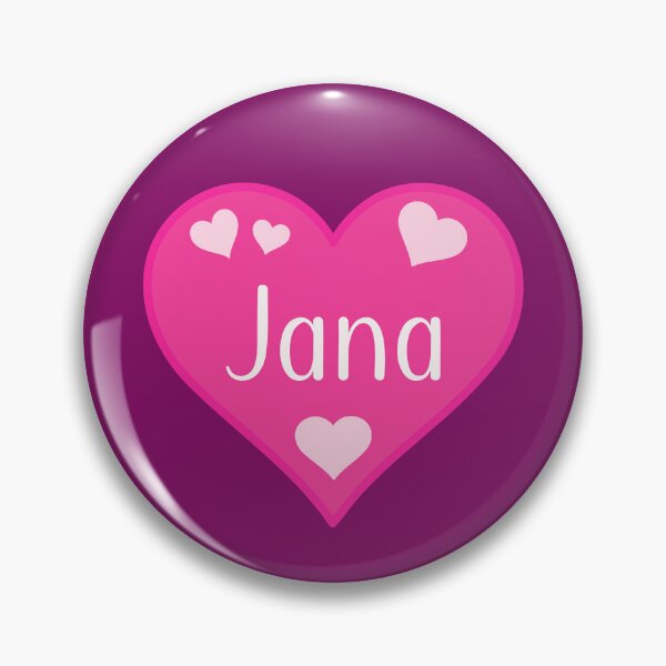Item preview, Jana Name Pink Heart  designed and sold by Jeallan Designs.