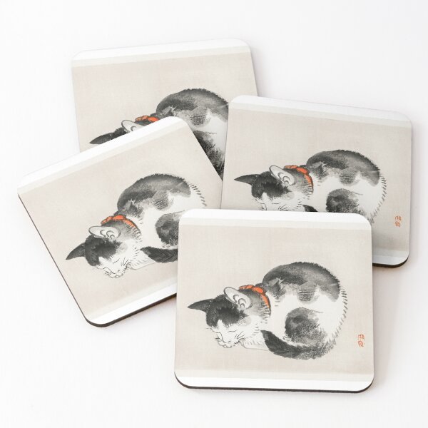 Item preview, Sleeping Cat - Kōno Bairei designed and sold by Melty Shirts.