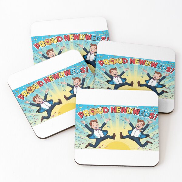 Item preview, Proud newlyweds cheerful design for newlyweds designed and sold by StormArte.
