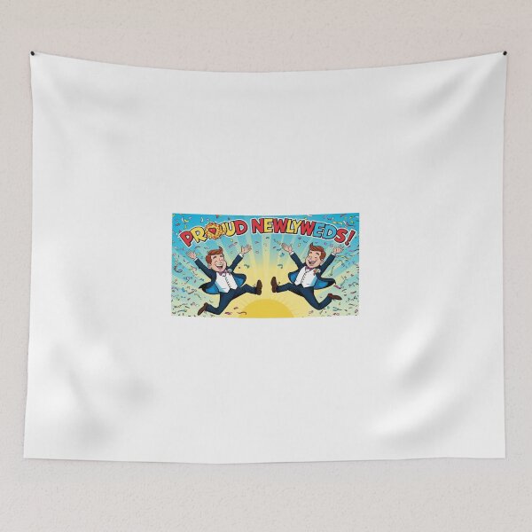 Item preview, Proud newlyweds cheerful design for newlyweds designed and sold by StormArte.