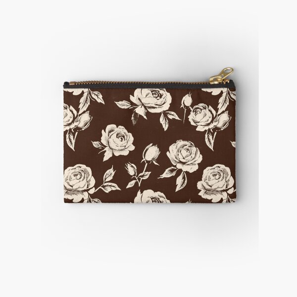 Item preview, Vintage Rose Pattern: Elegant Floral Design in Brown and Cream designed and sold by MVXX.