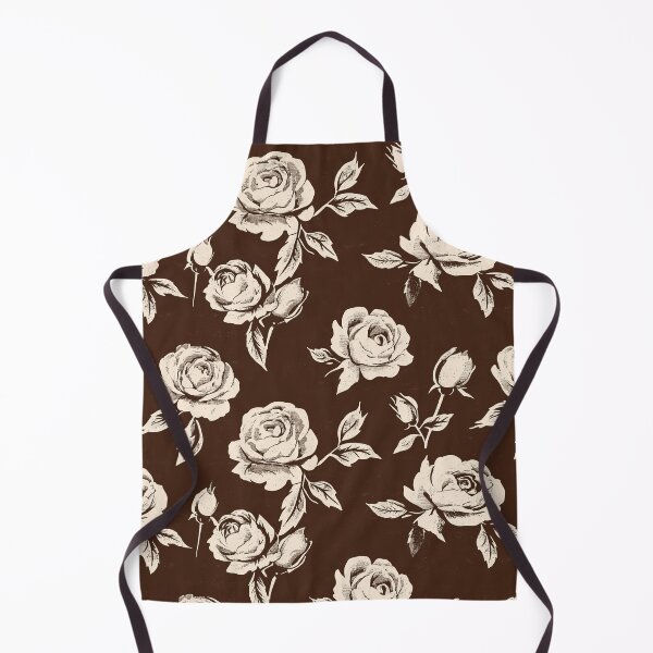 Item preview, Vintage Rose Pattern: Elegant Floral Design in Brown and Cream designed and sold by MVXX.