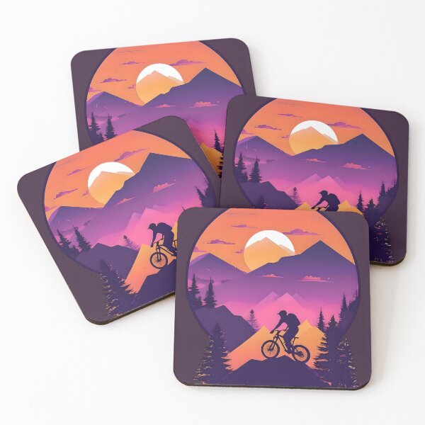Item preview, Adventure Awaits – Sunset Mountain Biking designed and sold by artOfCal013.