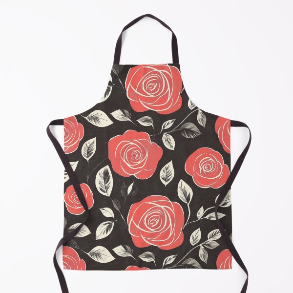 Item preview, Seamless Coral Roses: Modern Floral Pattern on Black designed and sold by MVXX.