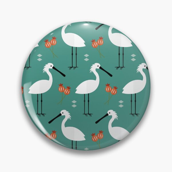 Item preview, Spoonbills on blue designed and sold by reneesillus.