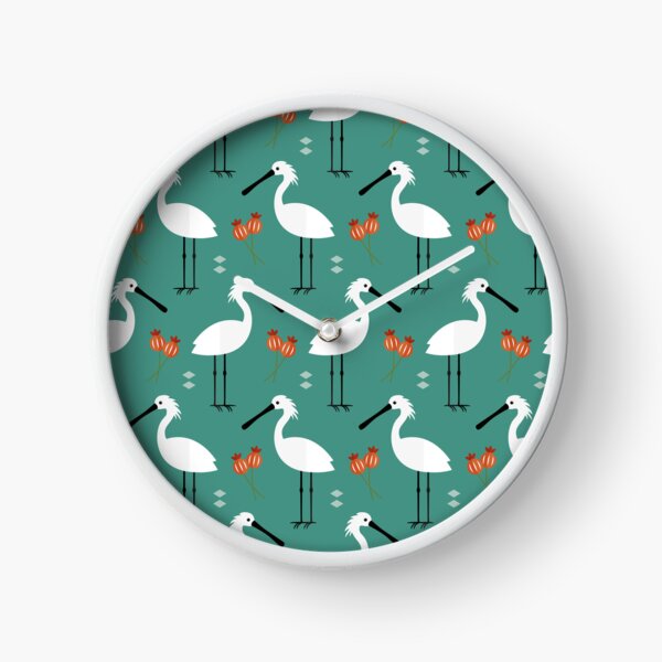 Item preview, Spoonbills on blue designed and sold by reneesillus.
