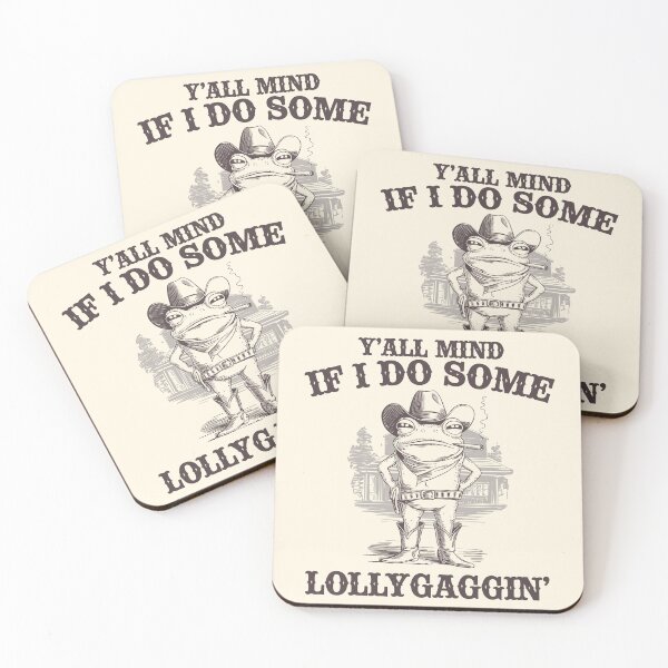 Item preview, Y'all Mind If I Do Some Lollygagging? Funny Cowboy Frog Meme designed and sold by SassCity.