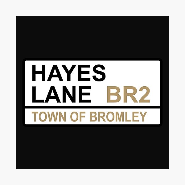 Artikelvorschau, Bromley Hayes Lane ikonisches Straßenschild entworfen und verkauft von DelfDesign.