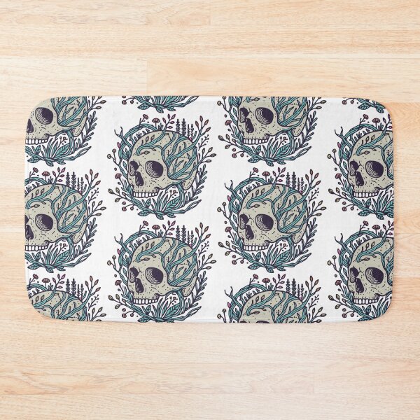 Item preview, Detailed Skull Artwork Interwoven with Nature and Floral Elements designed and sold by portokalis.