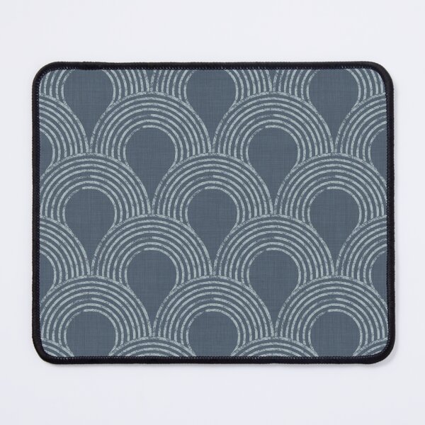 Item preview, Serene harmonious Japandi style geometric scallops linen textured 2d designed and sold by Designsbyluzia.