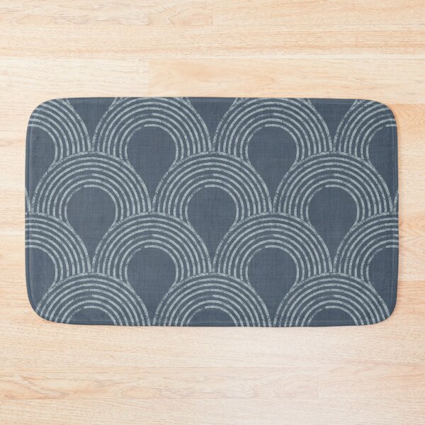 Item preview, Serene harmonious Japandi style geometric scallops linen textured 2d designed and sold by Designsbyluzia.