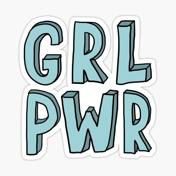 Grl Pwr- blue Sticker