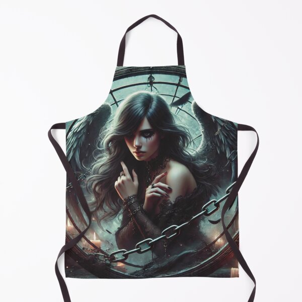 Item preview, Dark Mystical Angel with chains – Enchanted Gothic Fantasy Art designed and sold by DruArtis.